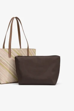 Mala tote bag com efeito de couro estampado