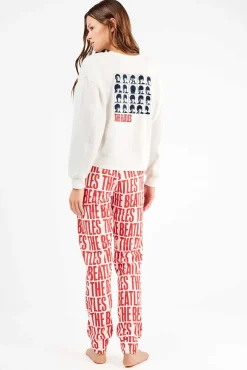 Malha de pijama de malha entrelaçada dos Beatles