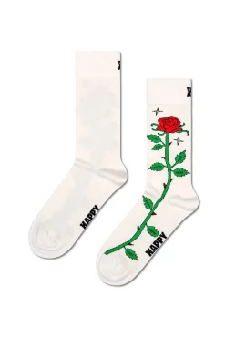 Meia com rosa