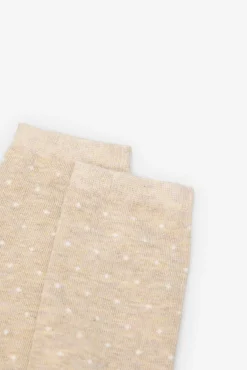 Meia longa mini bolinhas
