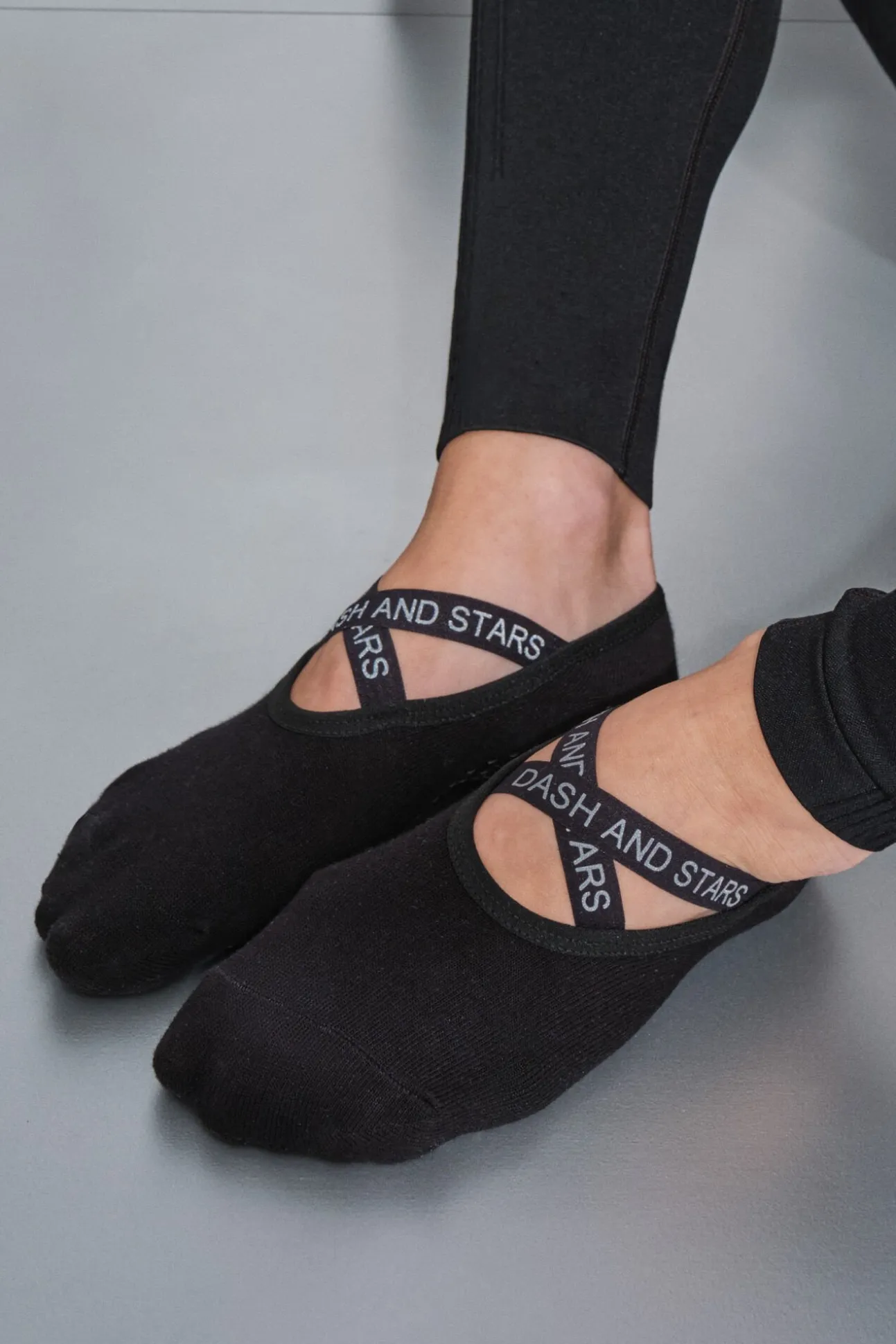 Meias de balé de algodão preto