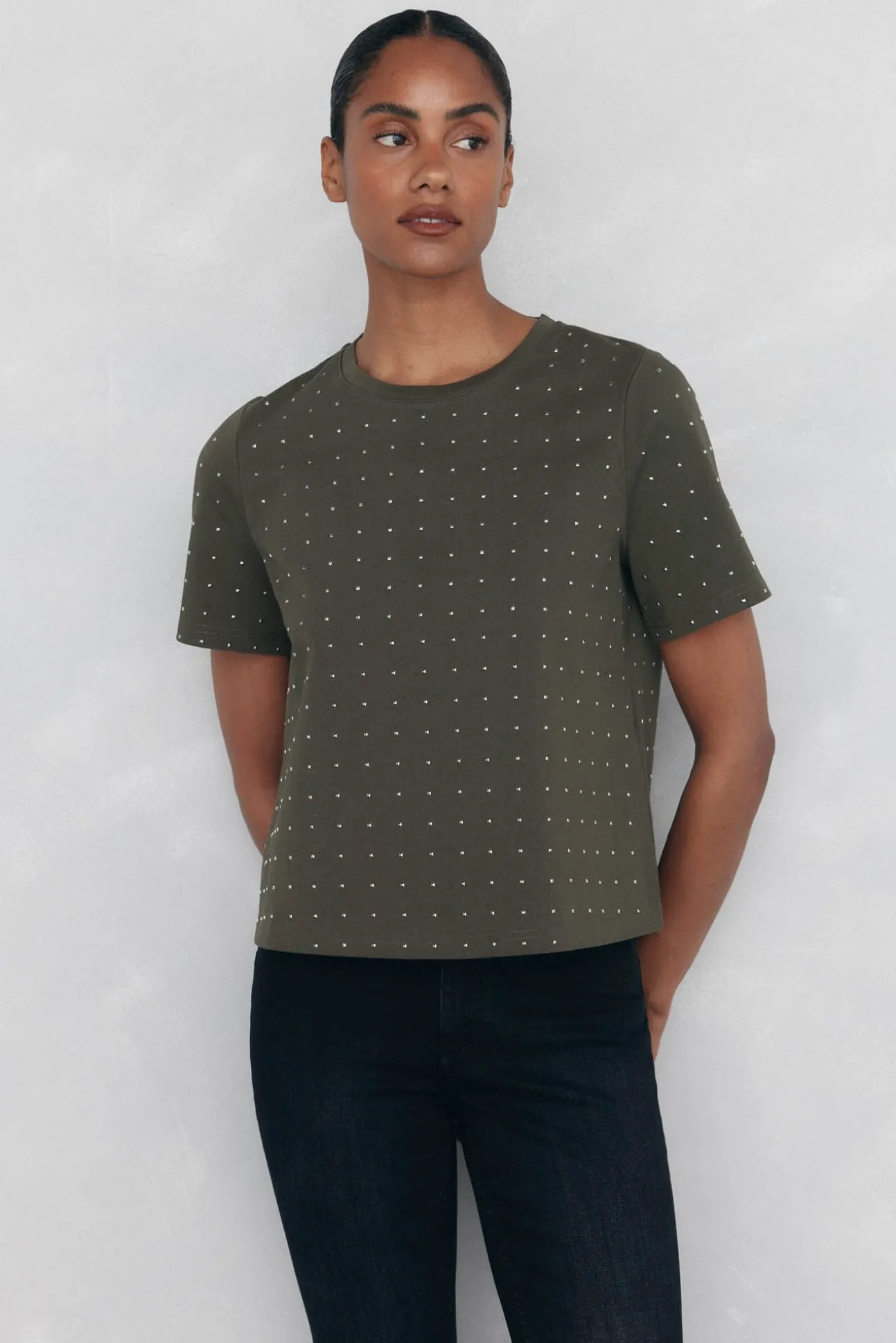 Mini camiseta cravejada