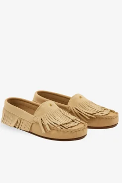 Mocassim de camurça com croute