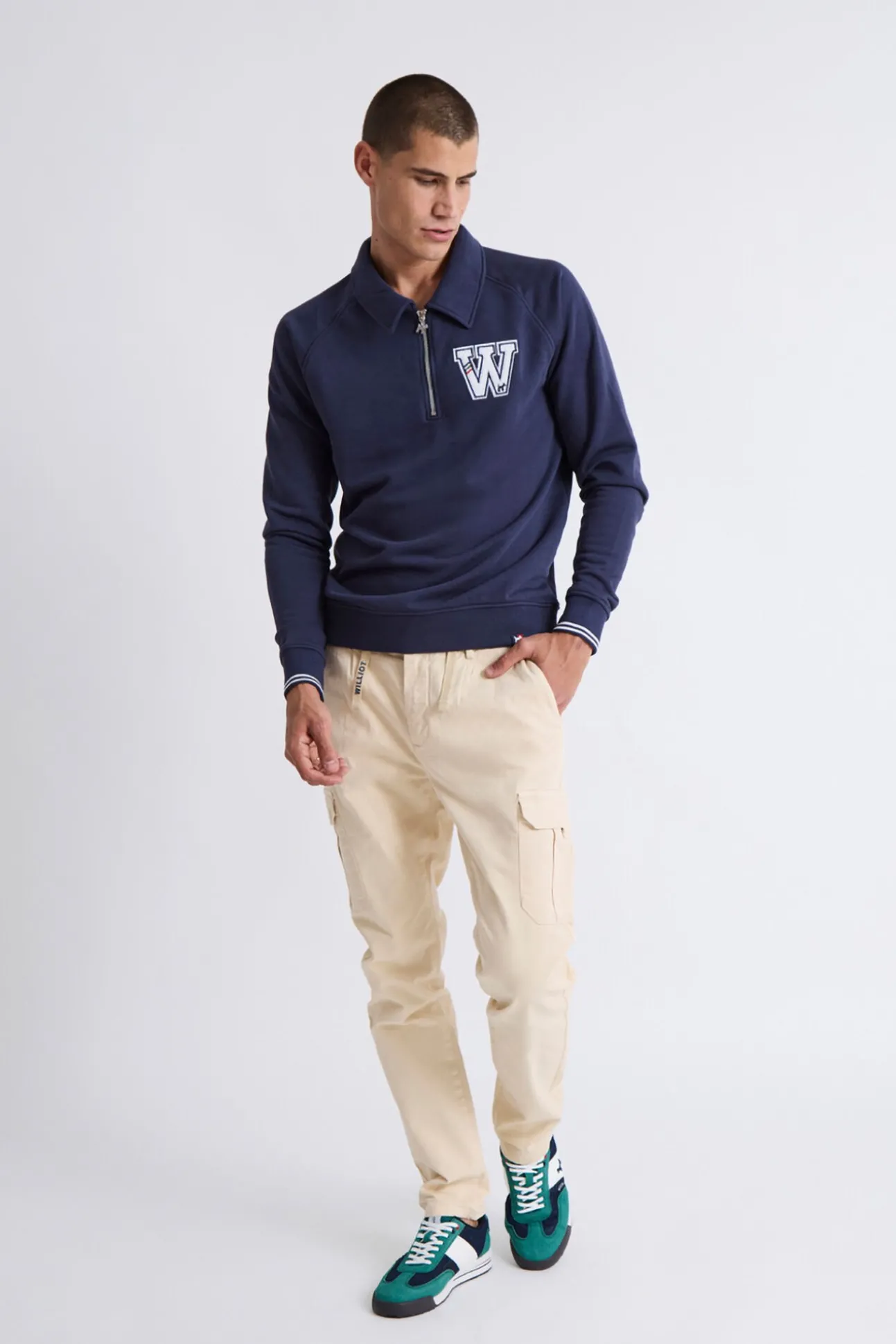 Moletom Polo Azul Marinho com Sweatshirt