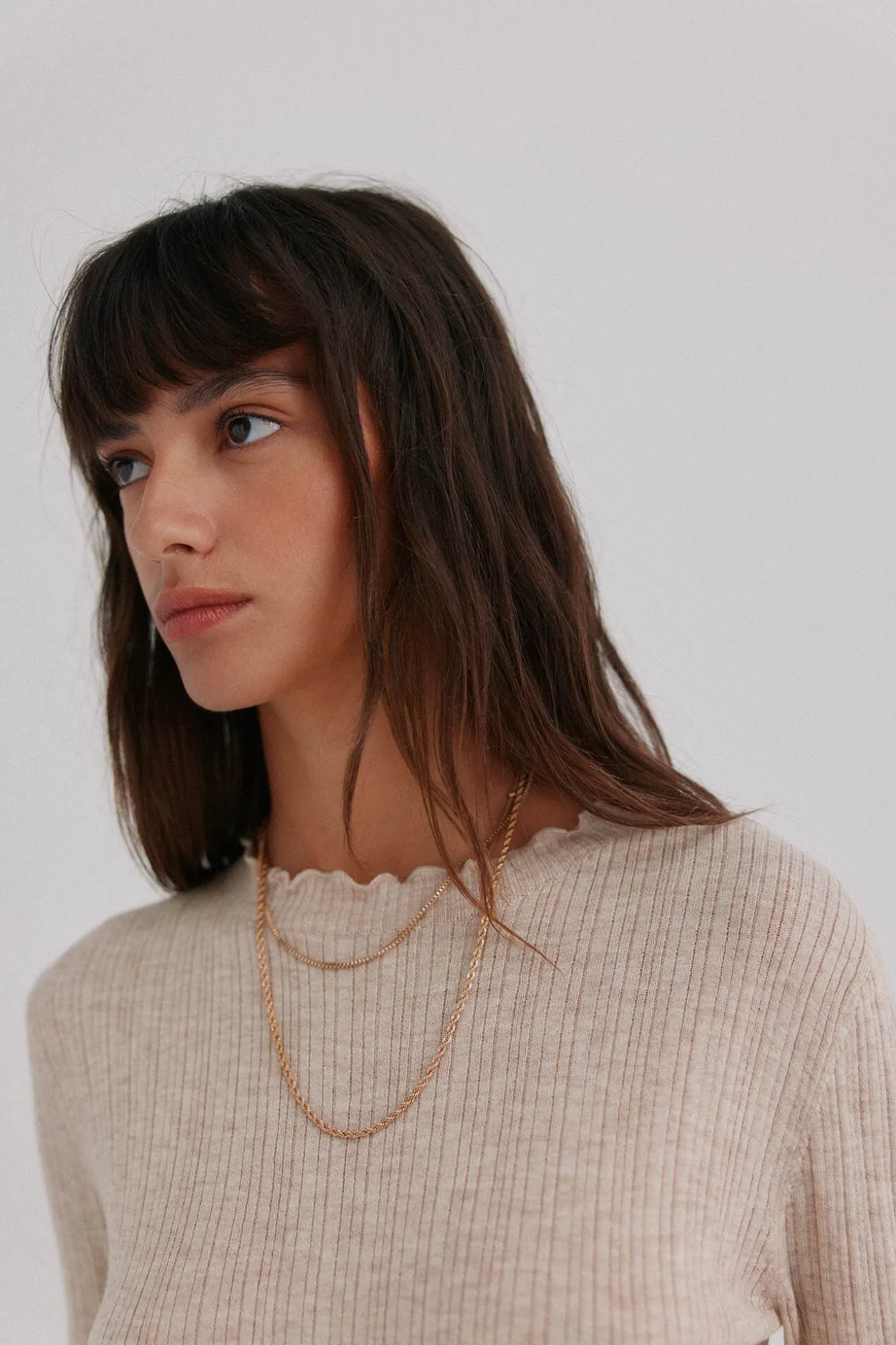 Nidia. Top com detalhe de ondas