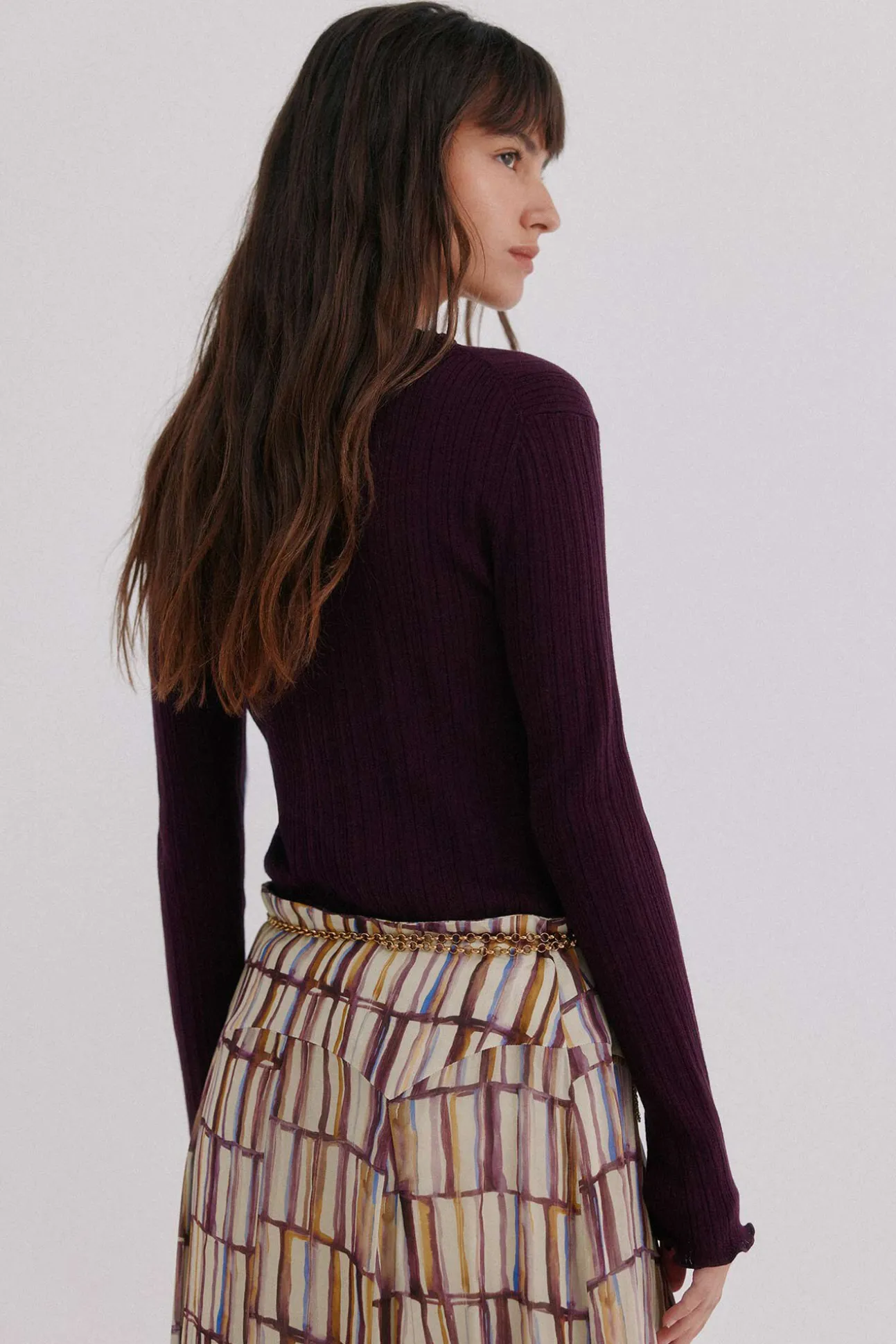 Nidia. Top com detalhe de ondas