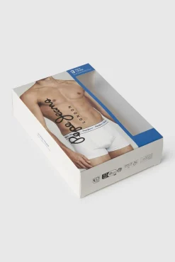 Pacote com 3 boxer com cós e logo
