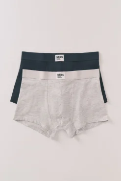 Pacote com 2 boxers azuis lisos