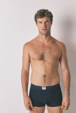 Pacote com 2 boxers azuis lisos