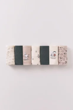 Pacote com 7 cuecas clássicas multicoloridas do Snoopy