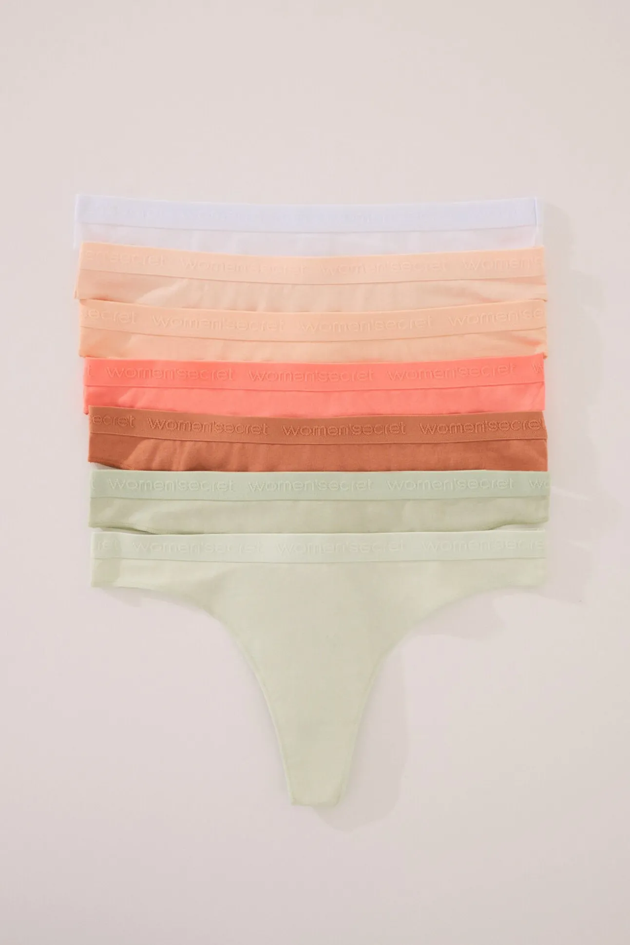 Pacote com 7 tangas de algodão multicoloridas