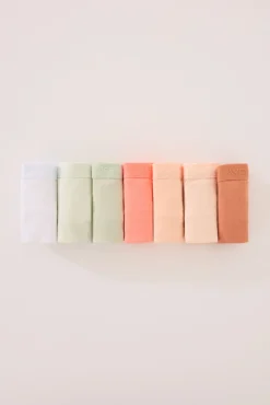 Pacote com 7 tangas de algodão multicoloridas