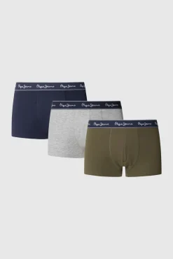 Pacote de 3 boxer liso com logo