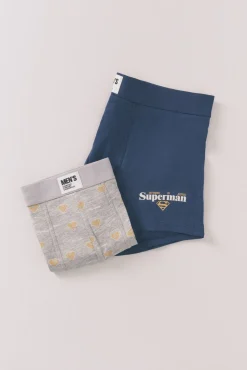 Pacote de 2 boxers cinza do Superman