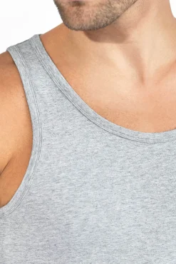 Pacote de duas camisetas cinza lisas mangas
