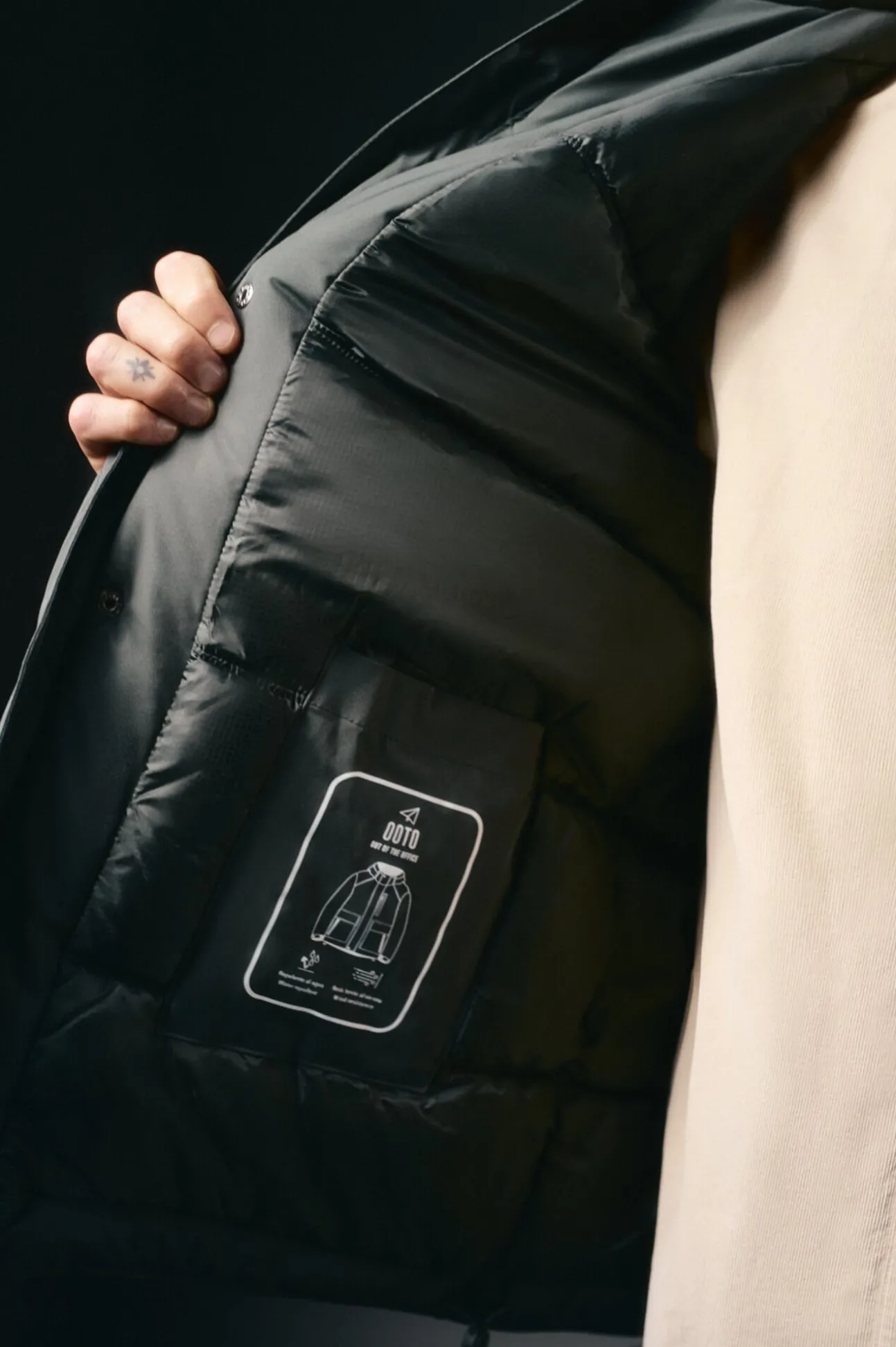 Parka acolchoada capuz