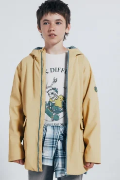 Parka amarelo pastel para criança