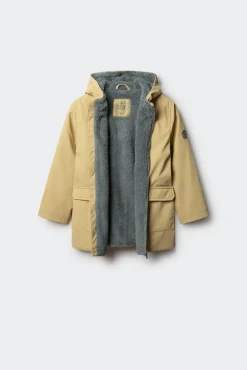 Parka amarelo pastel para criança