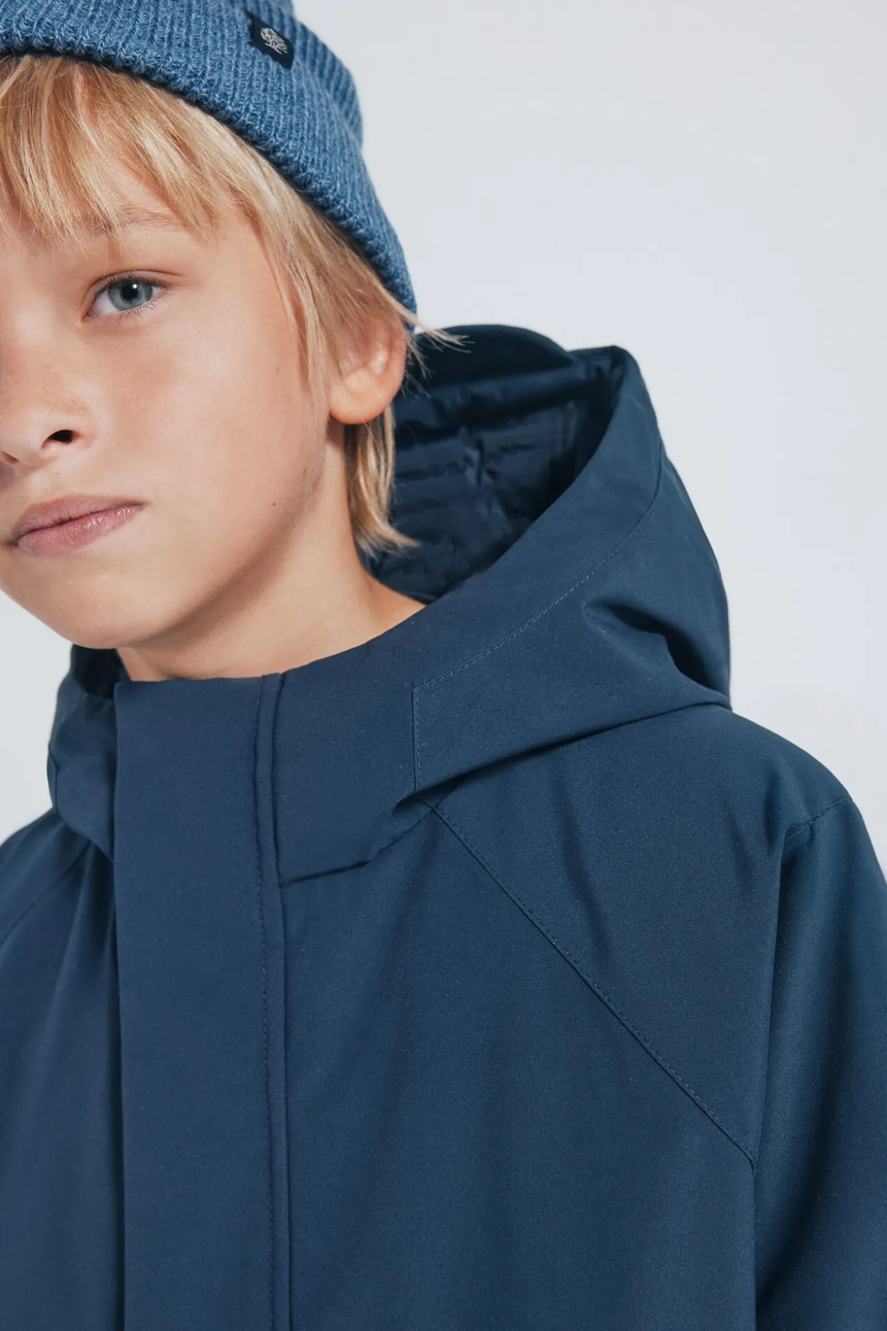 Parka azul marinho para meninos