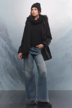 Parka com capuz de pele Sorona Aura