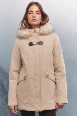 Parka com capuz e zíper metálico Sorona Aura
