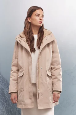 Parka com capuz repelente à água 2 em 1