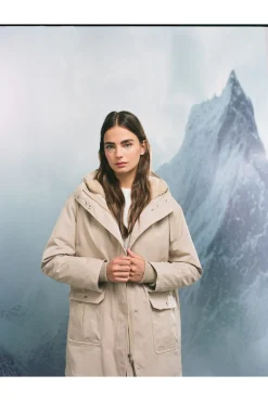 Parka com capuz repelente à água 2 em 1