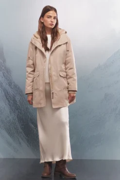 Parka com capuz repelente à água 2 em 1