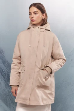 Parka com capuz repelente à água 2 em 1