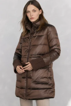 Parka comprida acolchoada