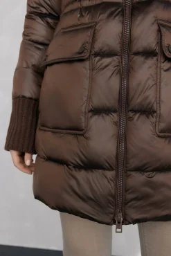 Parka comprida acolchoada