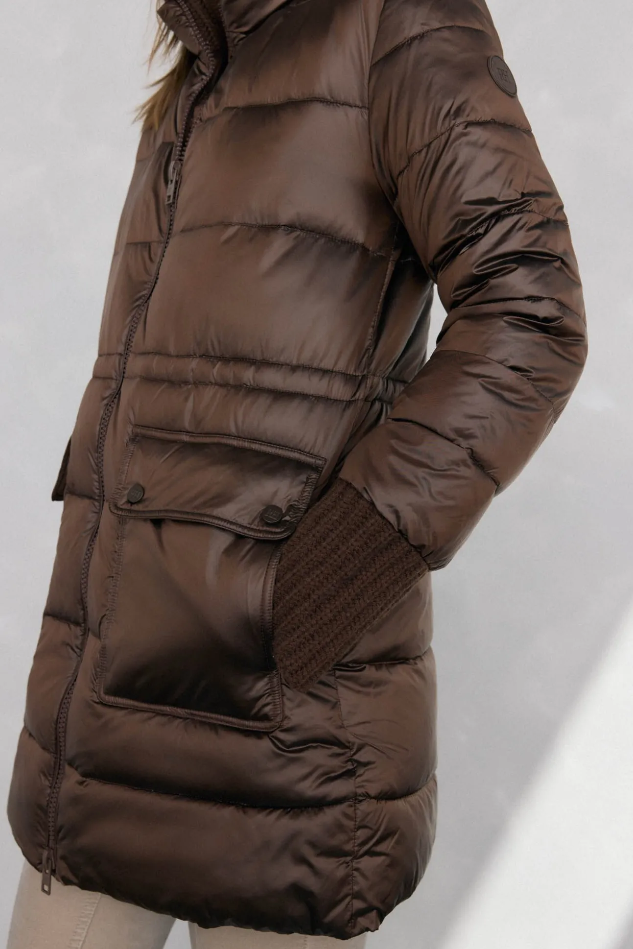 Parka comprida acolchoada