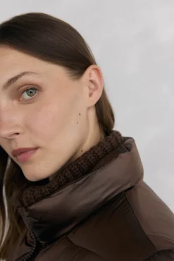 Parka comprida acolchoada
