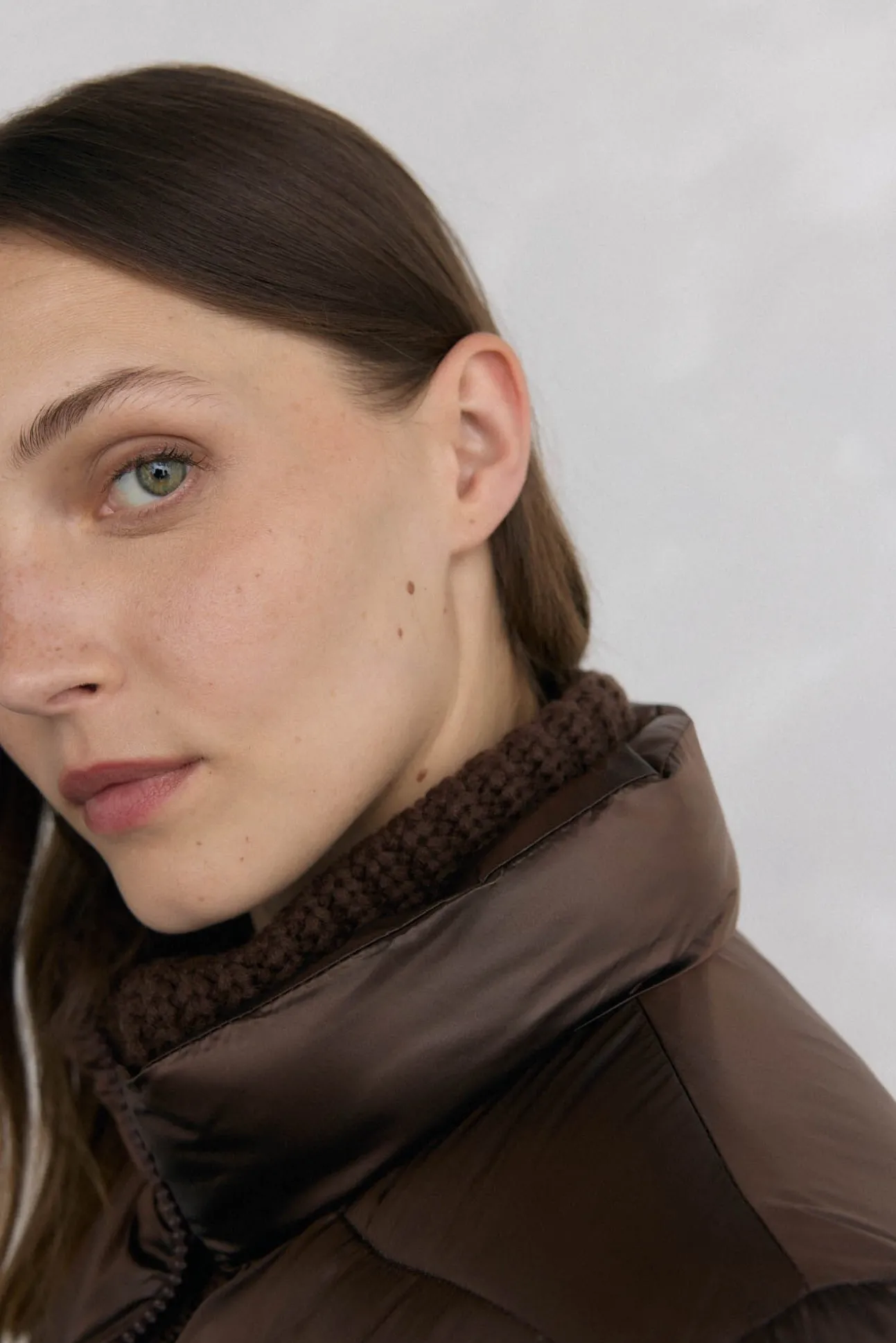 Parka comprida acolchoada