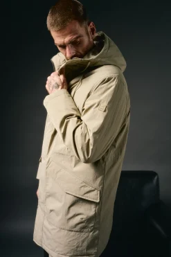 Parka comprida acolchoada