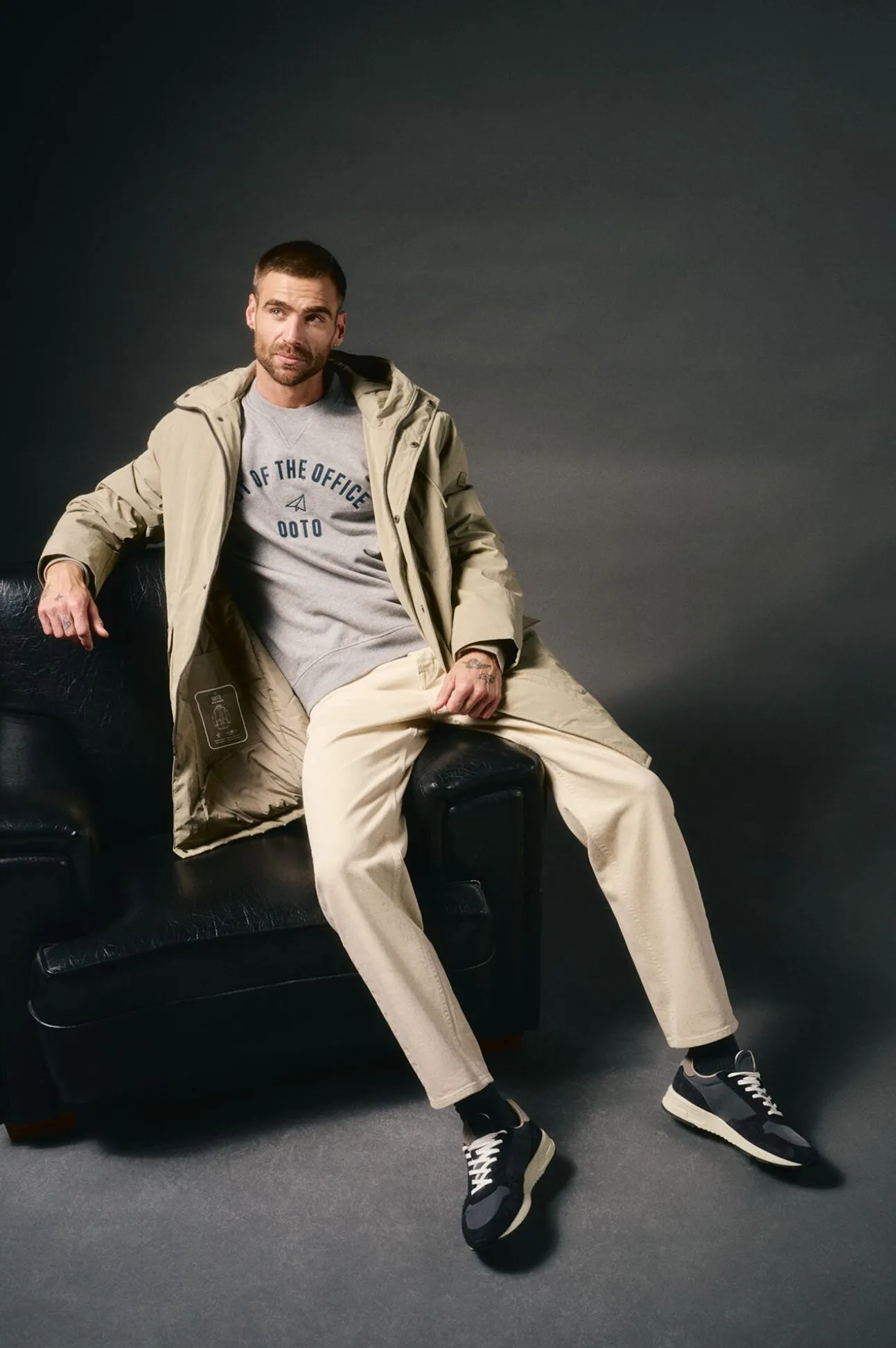 Parka comprida acolchoada