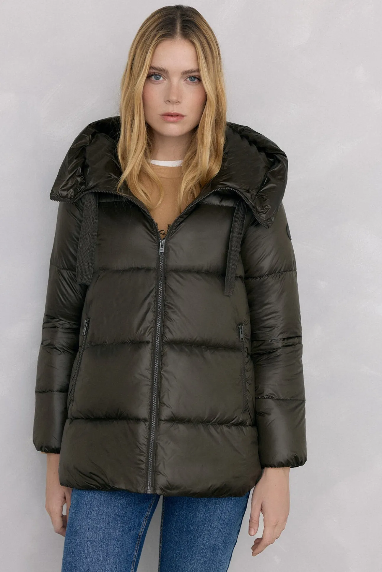 Parka curta capuz