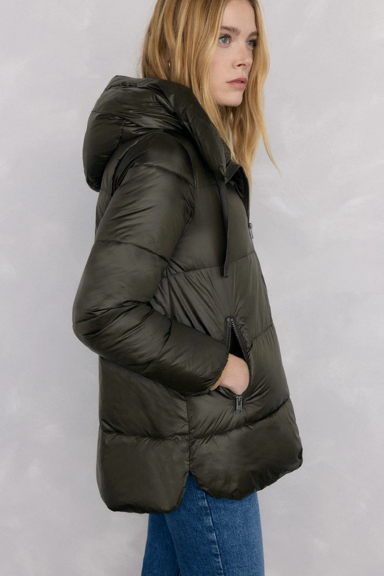 Parka curta capuz