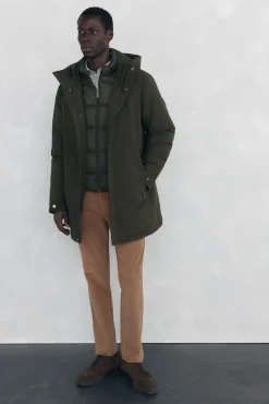 Parka curta capuz
