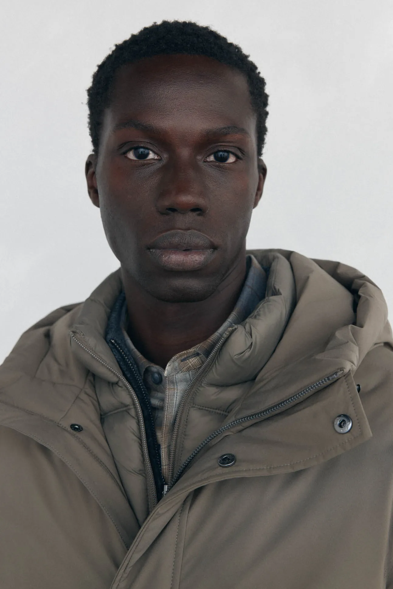 Parka curta capuz
