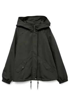 Parka curta com capuz plus size