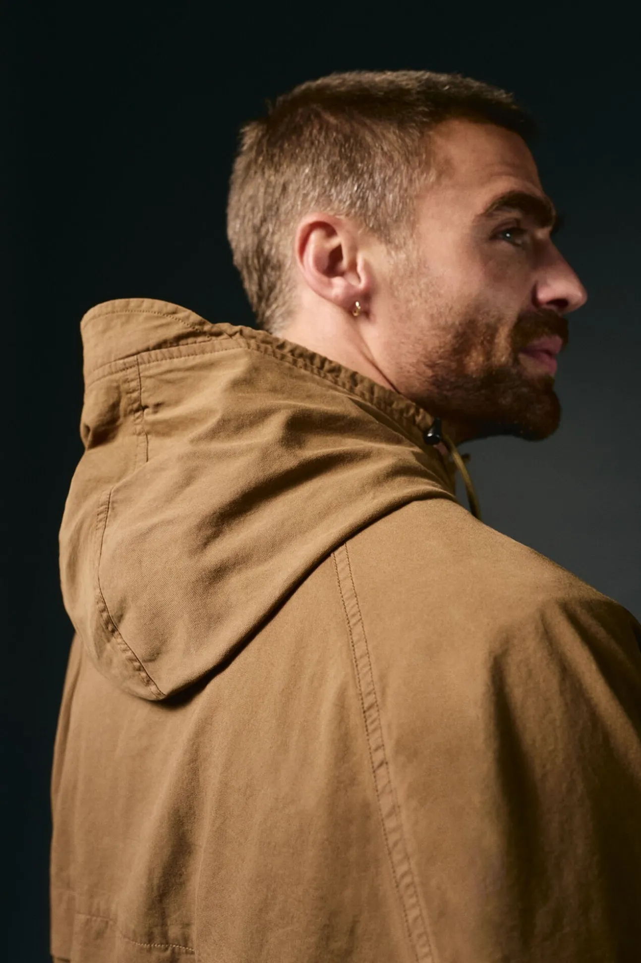 Parka curta de algodão
