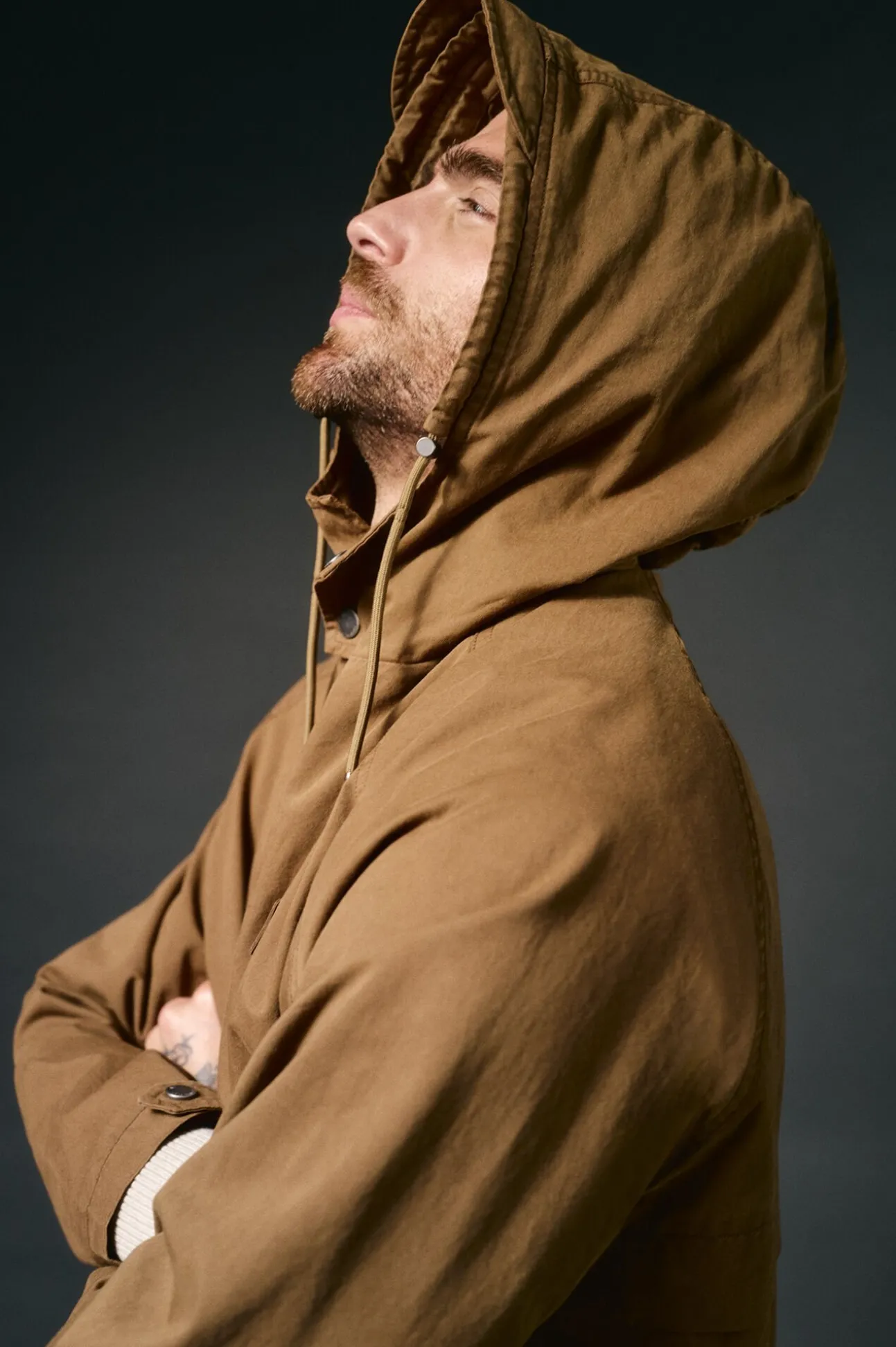 Parka curta de algodão