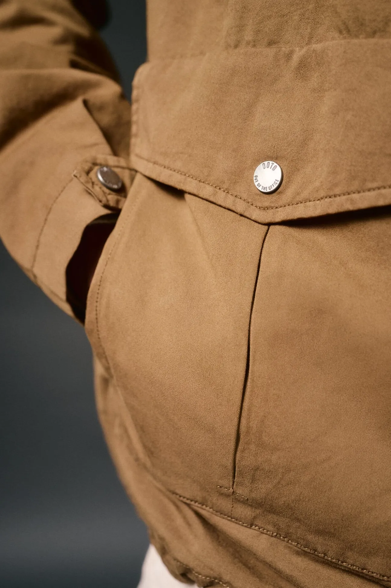 Parka curta de algodão