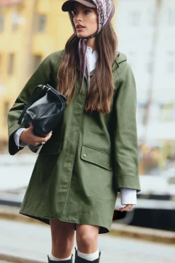 Parka de algodão com capuz