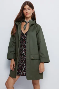 Parka de algodão com capuz