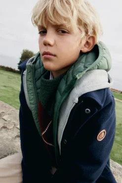 Parka de tecido infantil