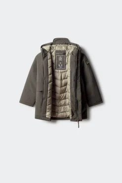 Parka marrom para criança