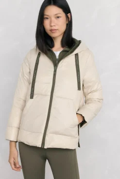 Parka reversível capuz