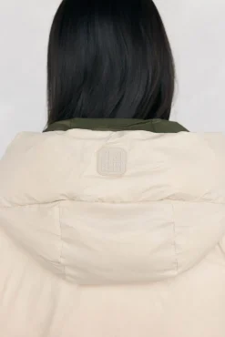 Parka reversível capuz
